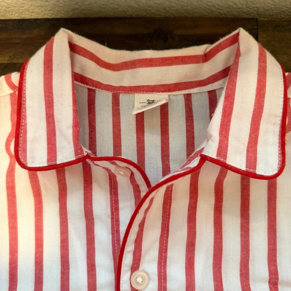 Crewcuts Red Stripe Pajama Set Kids XL / 12-14 Classic Lightweight Summer PJs